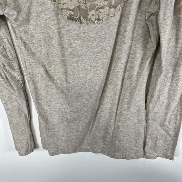 Forever 21 Lace Back Top Tan Women’s Size Large‎ NWT Long Sleeve Casual - Picture 8 of 8